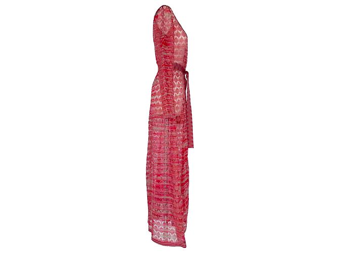 Abito Maxi Cover Up Missoni in Rayon Rosso - vista 2
