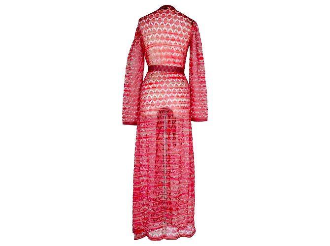 Abito Maxi Cover Up Missoni in Rayon Rosso - vista 4