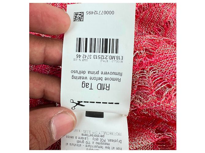 Abito Maxi Cover Up Missoni in Rayon Rosso - vista 6