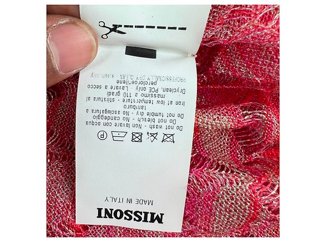 Abito Maxi Cover Up Missoni in Rayon Rosso - vista 8