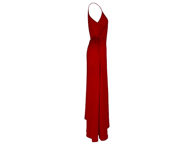 Abito wrap halter Diane Von Furstenberg in triacetato rosso - vista 2