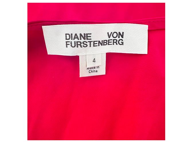 Abito wrap halter Diane Von Furstenberg in triacetato rosso - vista 4