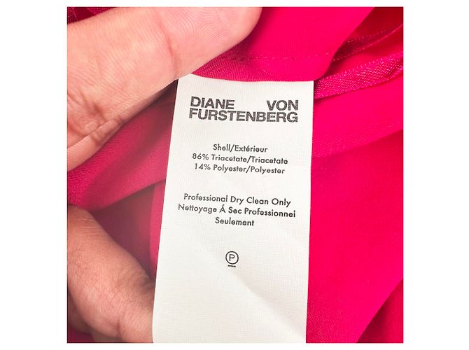 Abito wrap halter Diane Von Furstenberg in triacetato rosso - vista 5