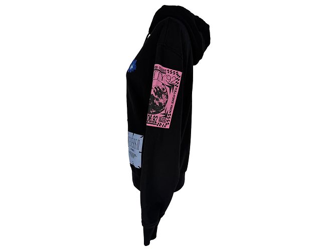 Genesis II by MCQ Athena Flowers Hoodie aus schwarzem Polyester - Ansicht 5