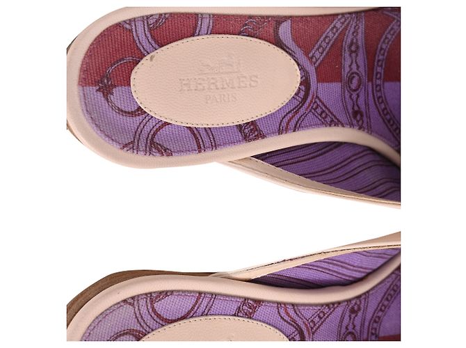 Kelly Mules Hermès Oz en piel beige - vista 10