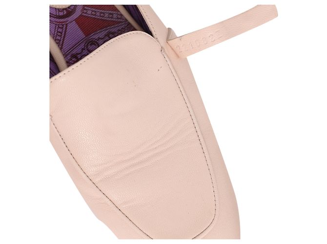 Kelly Mules Hermès Oz en piel beige - vista 12