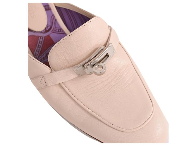 Kelly Mules Hermès Oz en piel beige - vista 13