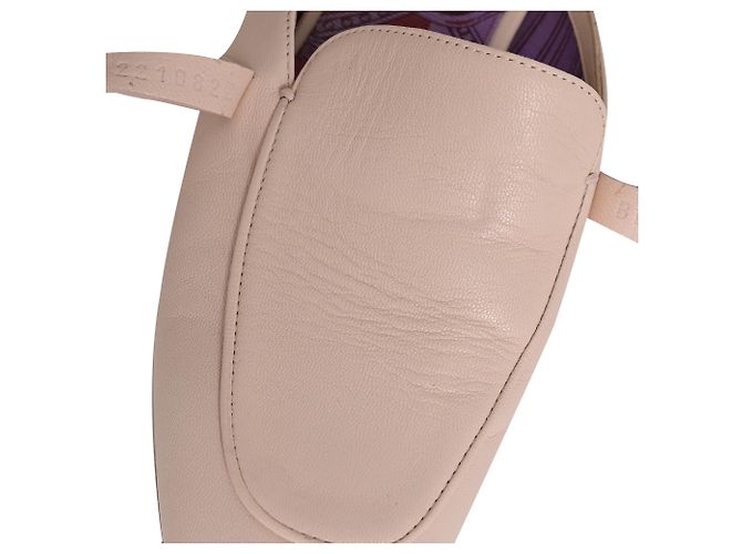 Kelly Mules Hermès Oz en piel beige - vista 16