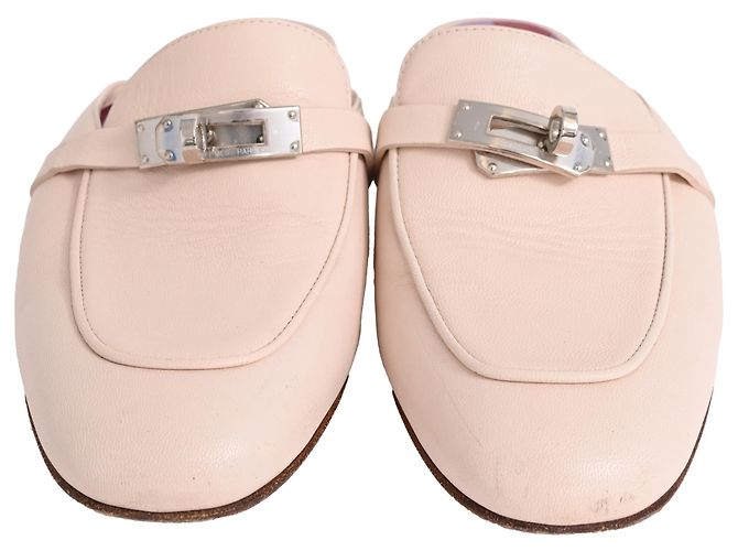Kelly Mules Hermès Oz en piel beige - vista 2