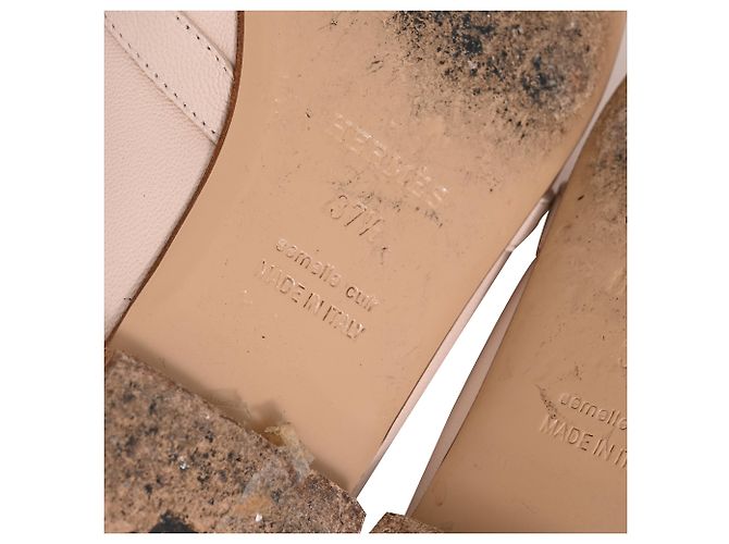 Kelly Mules Hermès Oz en piel beige - vista 8