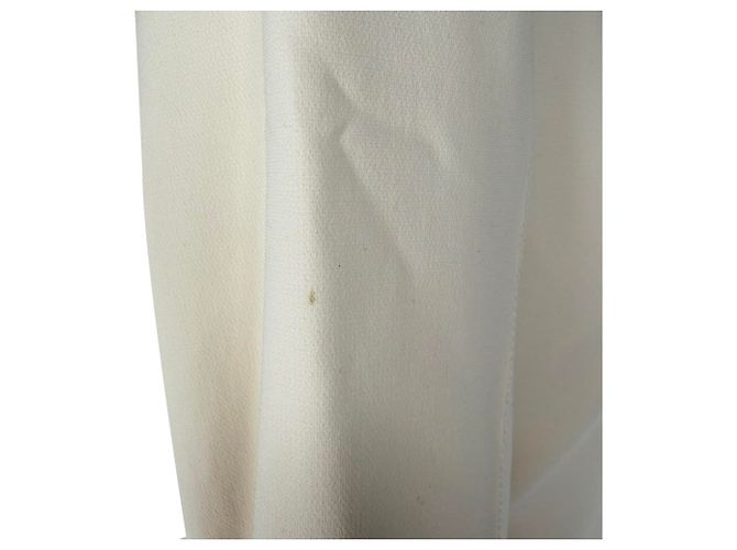 Blazer Theory abotoado simples com laços laterais em triacetato creme Branco Cru - vista 4