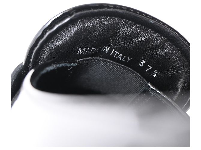 Mocassini Prada con logo Triangle in pelle verniciata nera Nero - vista 7