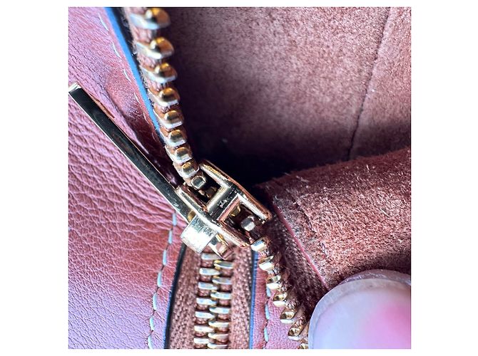 Céline Borsa a spalla Celine Romy Medium in pelle marrone Rosso - vista 12