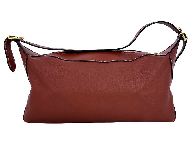 Céline Borsa a spalla Celine Romy Medium in pelle marrone Rosso - vista 4