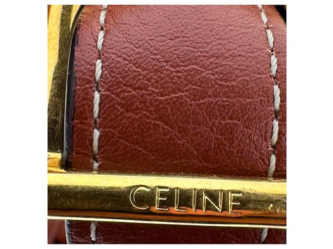 Céline Borsa a spalla Celine Romy Medium in pelle marrone Rosso - vista 5