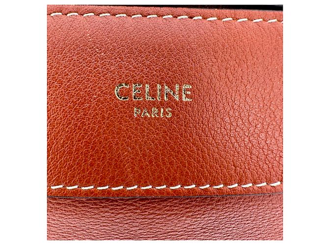 Céline Borsa a spalla Celine Romy Medium in pelle marrone Rosso - vista 6