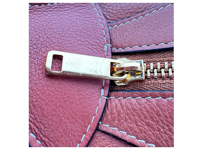 Céline Borsa a spalla Celine Romy Medium in pelle marrone Rosso - vista 9