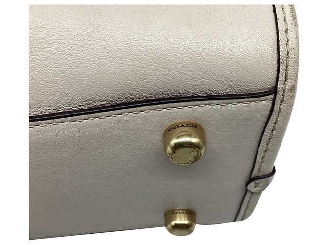 Borsa Tote Coach Theo in pelle bianca Bianco Crudo - vista 11
