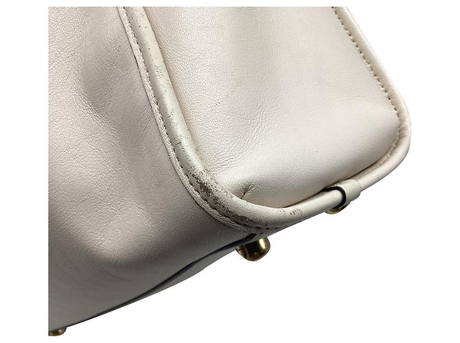 Borsa Tote Coach Theo in pelle bianca Bianco Crudo - vista 13