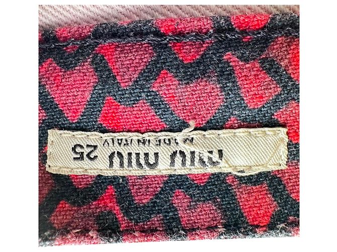 Mini shorts de algodón rojo con estampado de piel de serpiente Miu Miu Roja - vista 5