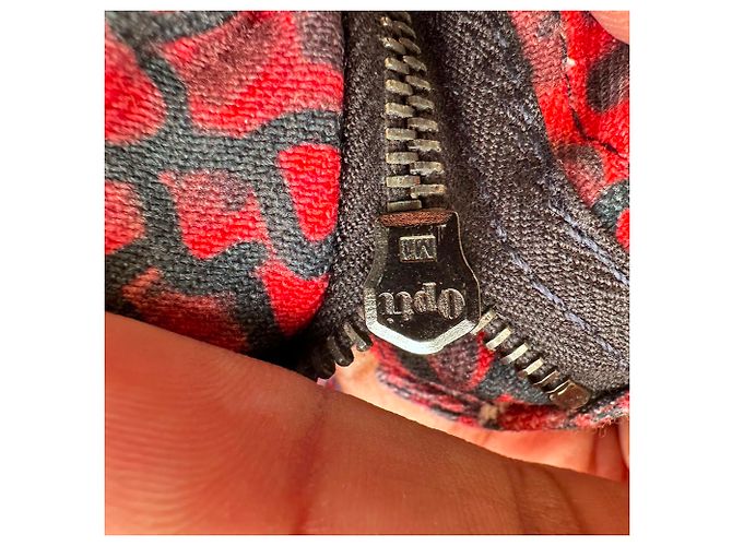 Mini shorts de algodón rojo con estampado de piel de serpiente Miu Miu Roja - vista 9