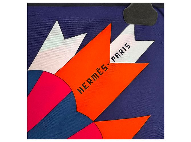 Hermès Cheval de Fête 90 in seta multicolore - vista 2
