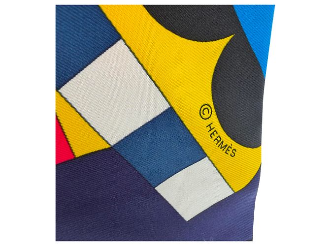 Hermès Cheval de Fête 90 in seta multicolore - vista 5