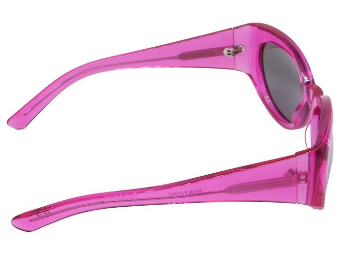 Occhiali da sole rotondi Balenciaga BB0267S in acetato rosa - vista 3