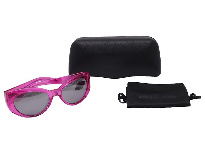 Occhiali da sole rotondi Balenciaga BB0267S in acetato rosa - vista 5