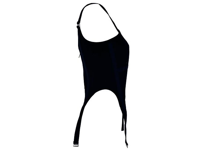 Autre Marque Top Corset Rib Combat Dion Lee in cotone nero - vista 2