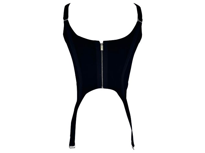 Autre Marque Top Corset Rib Combat Dion Lee in cotone nero - vista 3