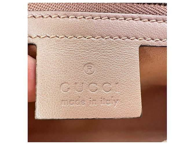 Borsa a tracolla Gucci Medium GG Marmont in pelle Tan Marrone Beige - vista 11