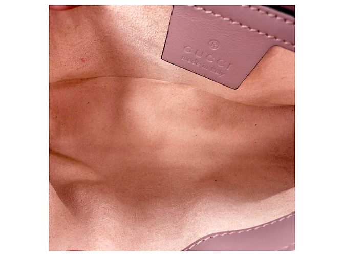 Borsa a tracolla Gucci Medium GG Marmont in pelle Tan Marrone Beige - vista 9