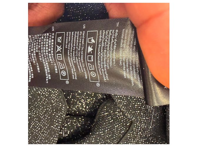 Maje Relief Mini-Kleid aus Stretch-Strick mit Metallic-Print in schwarzem Polyester - Ansicht 11