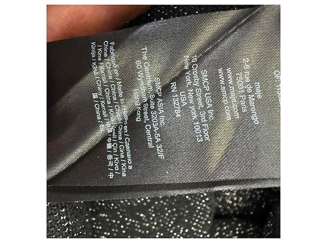 Maje Relief Mini-Kleid aus Stretch-Strick mit Metallic-Print in schwarzem Polyester - Ansicht 8