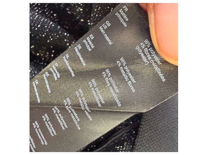 Maje Relief Mini-Kleid aus Stretch-Strick mit Metallic-Print in schwarzem Polyester - Ansicht 9