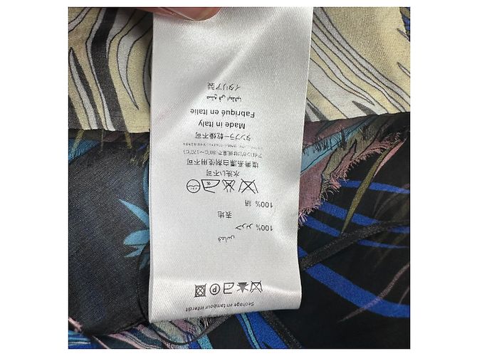 Abito maxi stampato piume Emilio Pucci in seta multicolore - vista 11