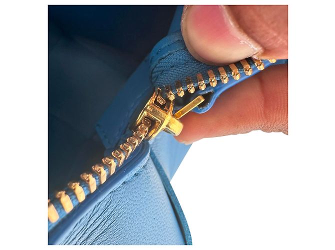 Borsa a tracolla Small Brick Cassette Bottega Veneta in pelle di agnello blu - vista 6