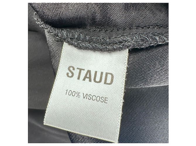 Tuta gamba larga Staud Gabriella in viscosa nera Nero - vista 5