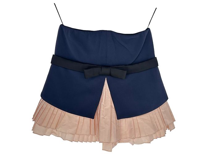 Chloé Pleated Accent Strapless Top in Multicolor Viscose Multiple colors - view 5
