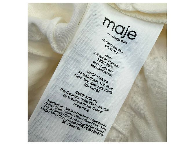 Maje ärmelloses Maxikleid mit V-Ausschnitt aus hellgelbem Polyester - Ansicht 5
