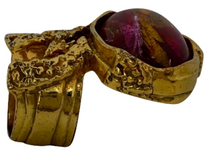 Yves Saint Laurent Arty Oval Ring in goldfarbenem Metall Golden - Ansicht 3