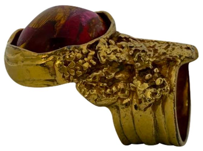 Yves Saint Laurent Arty Oval Ring in goldfarbenem Metall Golden - Ansicht 4