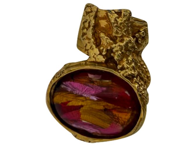 Yves Saint Laurent Arty Oval Ring in goldfarbenem Metall Golden - Ansicht 5