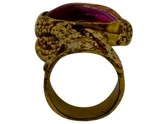 Yves Saint Laurent Arty Oval Ring in goldfarbenem Metall Golden - Ansicht 6
