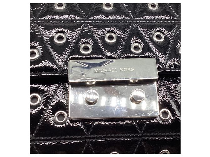 Borsa a tracolla Michael Kors Sloan Chain in pelle nera Nero - vista 13