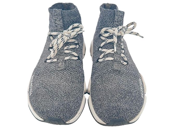 Everyday Sneakers Balenciaga Speed stringate in poliestere grigio - vista 3