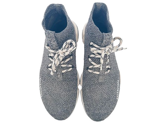 Everyday Sneakers Balenciaga Speed stringate in poliestere grigio - vista 4