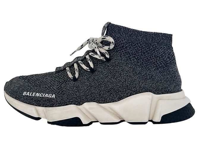 Everyday Sneakers Balenciaga Speed stringate in poliestere grigio - vista 7