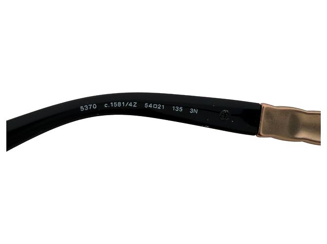 Timeless Chanel CH5370 Sonnenbrille Oversized Square Frame aus schwarzem Acetat Golden Metallisch - Ansicht 6